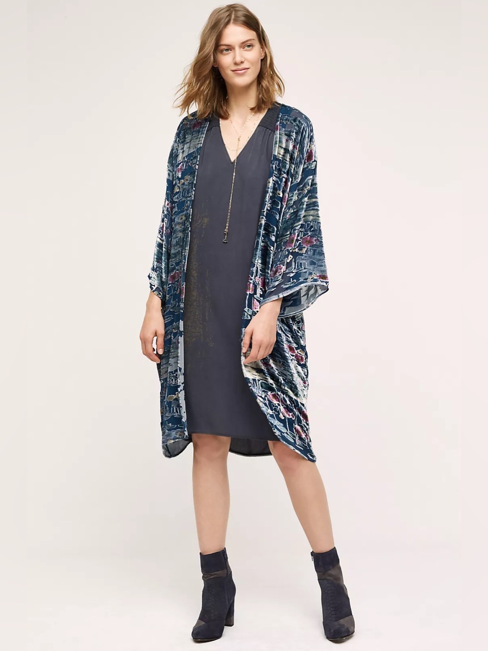 Anthropologie Moonlight Waves Kimono One Size